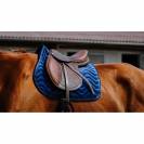 Tapis de selle Glossy Bleu Marine - Equithème - Velours chic