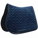 Tapis de selle Glossy Bleu Marine - Equithème - Velours chic