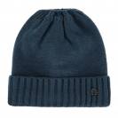 Bonnet doublé Teddie Petrol Blue - QHP - Ouverture pour cheveux