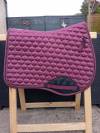 Tapis d'équitation bordeaux mixte