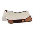 Tapis de selle western en feutre - Pool's - Empiècements en cuir
