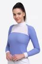 Polo de concours équestre BABY BLUE MESH - Cavalliera - Manches longues