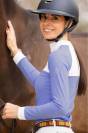Polo de concours équestre BABY BLUE MESH - Cavalliera - Manches longues