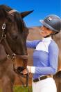 Polo de concours équestre BABY BLUE MESH - Cavalliera - Manches longues