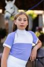 Polo de concours équestre BABY BLUE MESH KIDS - Cavalliera - Manches courtes