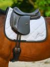 Tapis de selle Glitter Dressage Blanc - Boss Equestrian - Élégance & confort