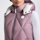 Gilet sans manches à capuche Lilas - Cavalleria Toscana - Matelassé léger