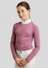 Polo de concours manches longues Mocha - Montar - Cristaux holographiques