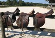 Lot de selles en cuir
