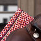 Tapis de Selle Velvet printing rouge - Kentucky - Velours chic