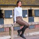 Pantalon d'équitation dame Sofia Grège - Jump'In - Tissu SOFT TEX