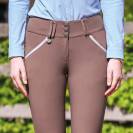 Pantalon d'équitation dame Sofia Grège - Jump'In - Tissu SOFT TEX