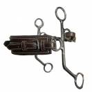 Hackamore cuir branches longues nez rectangle - Jump'in - Cuir havane