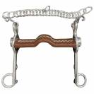 Mors Pelham plat inclinable cuir - Jump'in