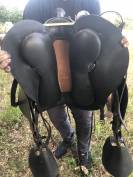 Selle randonnée en cuir + Tapis