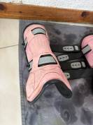 Guêtres + Protège-boulets HEXA rose – matière imperméab