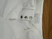 Pantalon d’équitation GEM – Blanc avec logo orange 