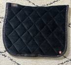 Tapis de selle velours DRESSAGE - Ju & Pa - Galon paillet&eacute;