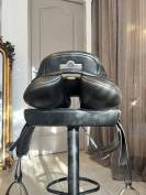 Selle d&rsquo;obstacle bates 17,5  cuir noir 