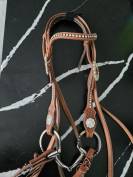 Bridon et collier de chasse western
