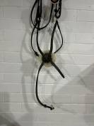 Bridon neuf filet bride cuir marron  muserolle crois&eacute;e 