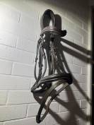 Filet bride bridon cheval muserolle crois&eacute;e anatomique 