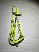 Filet licol bride bridon endurance randonn&eacute;e jaune vert