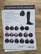 Bottes d'&eacute;quitation neuves QHP 38