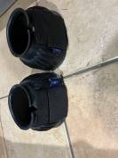 Paire Cloche stri&eacute;es cheval taille large  Noir &agrave; scratc