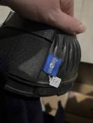 Paire Cloche stri&eacute;es cheval taille large  Noir &agrave; scratc