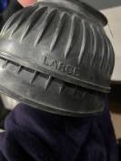 Paire Cloche stri&eacute;es cheval taille large  Noir &agrave; scratc