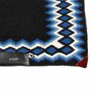 Tapis western bleu / noir show en laine avec rembourrage en dry F - Burioni