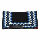 Tapis western bleu / noir show en laine avec rembourrage en dry F - Burioni