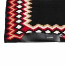 Tapis western show rouge / noir en laine avec rembourrage en dry F - Burioni