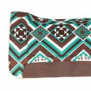 Tapis de selle western Dakota vert / marron - Pool's - Eco Wool