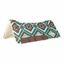 Tapis de selle western Dakota vert / marron - Pool's - Eco Wool