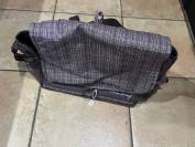 Sac de pansage fouganza marron pour  brosse &eacute;quitation 