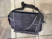 Sac de pansage fouganza marron pour  brosse &eacute;quitation 