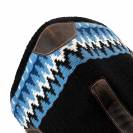 Tapis de selle western en laine bleu / noir - Pool's - Haute qualit&eacute;