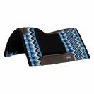 Tapis de selle western en laine bleu / noir - Pool's - Haute qualit&eacute;