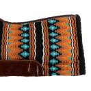 Tapis de selle western en laine avec fond en feutre orange - Pool's - Premium
