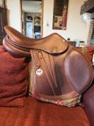 Selle Meyer doubl&eacute;e veau 17,5 &ndash; &Eacute;tat quasi neuf 