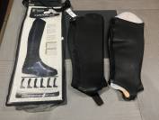 Mini chaps neuf cuir noir d&rsquo;&eacute;quitation mixte femme