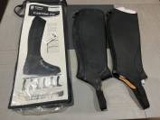 Mini chaps neuf cuir noir d&rsquo;&eacute;quitation mixte femme