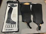 Mini chaps neuf cuir noir d&rsquo;&eacute;quitation mixte femme 