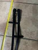 R&ecirc;nes Tissus toile &agrave; arr&ecirc;toir en Cuir noir  