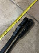 R&ecirc;nes Cuir noir et anti d&eacute;rapant caoutchouc