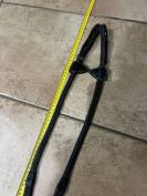 R&ecirc;nes Cuir noir et anti d&eacute;rapant caoutchouc 