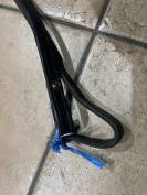 R&ecirc;nes ouverte Western split reins  Cuir noir lisse 