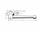 Contre poign&eacute;e laiton chrom&eacute; - Carr&eacute; 12 mm